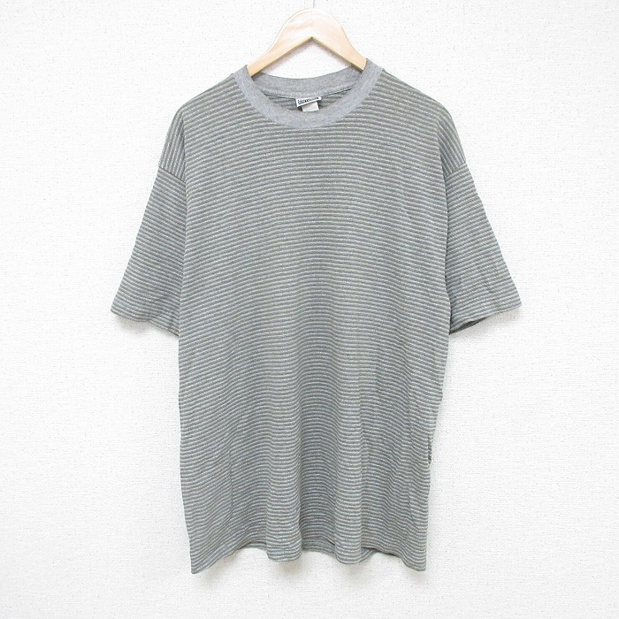 ベーシックエディションズ 00s 半袖Tシャツ グリーンボーダー L | 古着