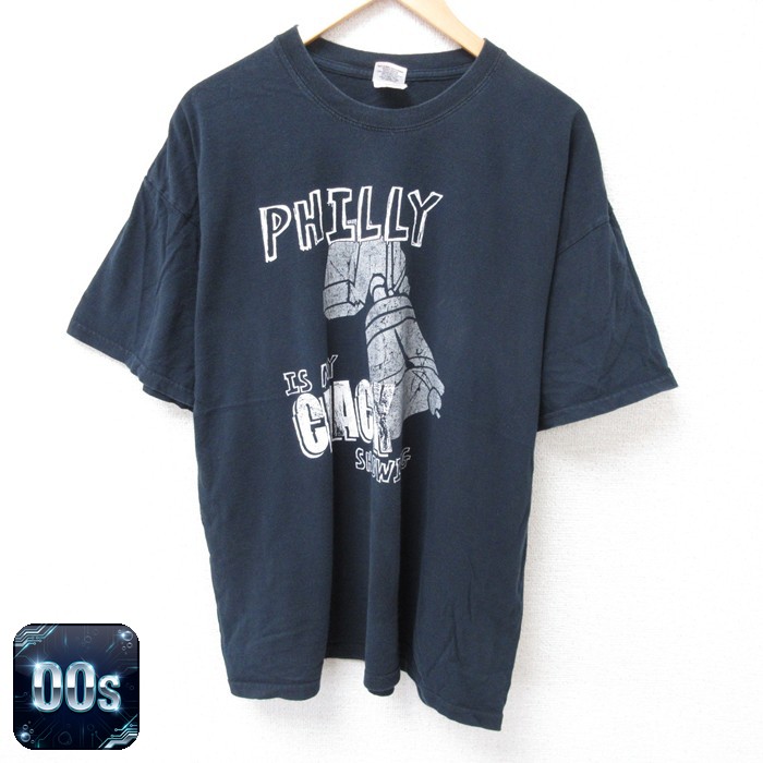 【50%OFF】00s 半袖Tシャツ PHILLY ブラック XL | 古着