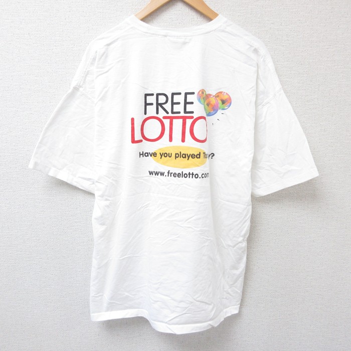 XL★古着 ジャージーズ 半袖 ビンテージ Tシャツ メンズ 00年代 00s LOTTO 大きいサイズ コットン クルーネック 白 ホワイト 25jul16 中古