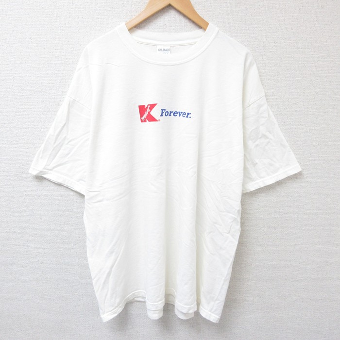 XL★古着 半袖 ビンテージ Tシャツ メンズ 00年代 00s Kマート 大きいサイズ コットン クルーネック 白 ホワイト 25jul16 中古
