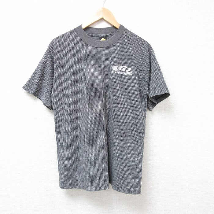 M★古着 半袖 ビンテージ Tシャツ メンズ 90年代 90s gotta race クルーネック USA製 濃グレー 25jul26 中古