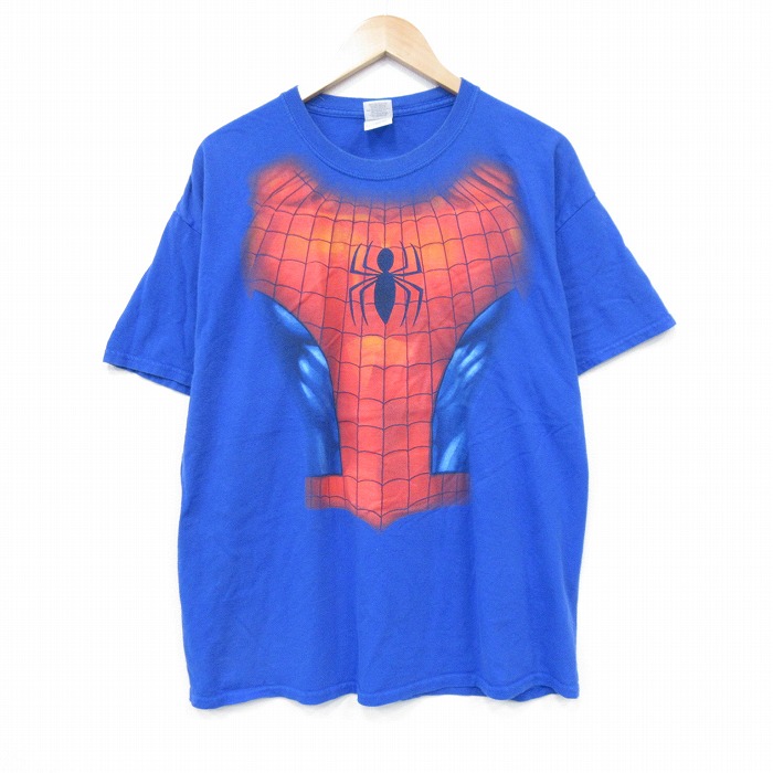 00s 半袖Tシャツ スパイダーマン ブルー XL | 古着