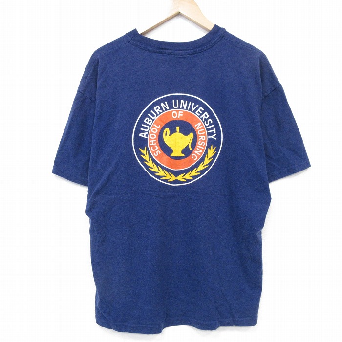 ヘインズ 90s 半袖Tシャツ AUBURN ネイビー XL | 古着