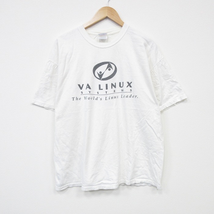 XL★古着 ヘインズ Hanes 半袖 ビンテージ Tシャツ メンズ 00年代 00s システムズ コットン クルーネック 白 ホワイト 【spe】 25aug25 中古