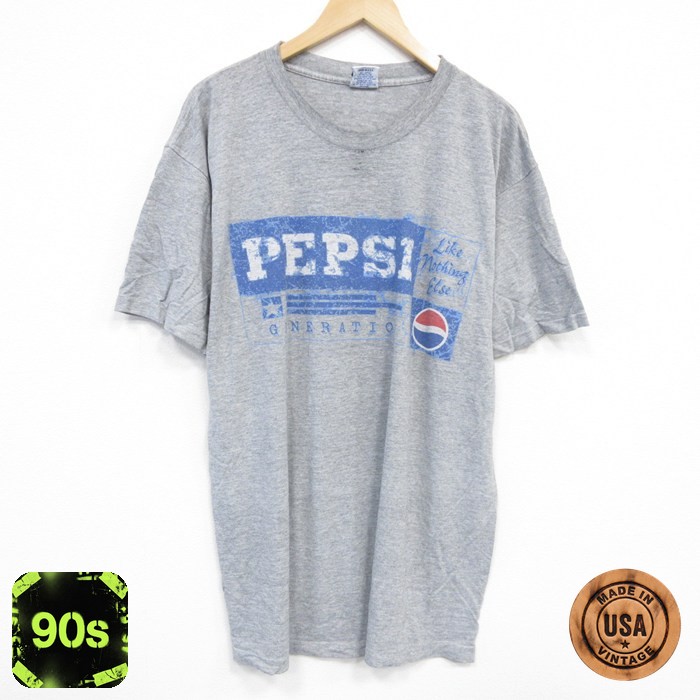 ペプシ 90s 半袖Tシャツ グレー XL | 古着