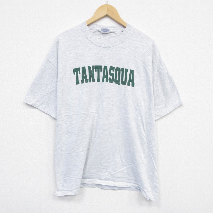 【50%OFF】XL★古着 ヘインズ Hanes 半袖 ビンテージ Tシャツ メンズ 00年代 00s TANTASQUA 大きいサイズ コットン クルーネック 薄グレー 霜降り 25aug08 中古
