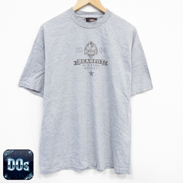 00s 半袖Tシャツ ホッケー グレー XL | 古着