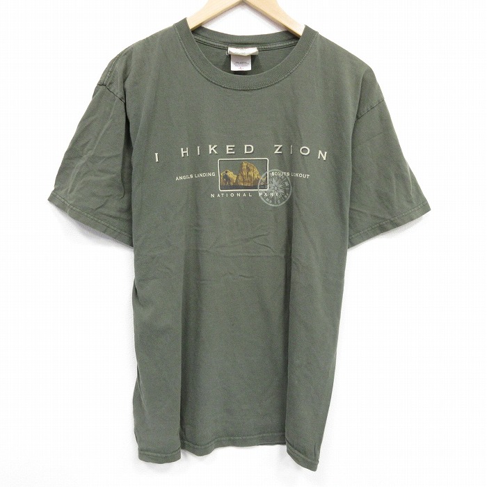 【50%OFF】00s 半袖Tシャツ HIKED グリーン L | 古着