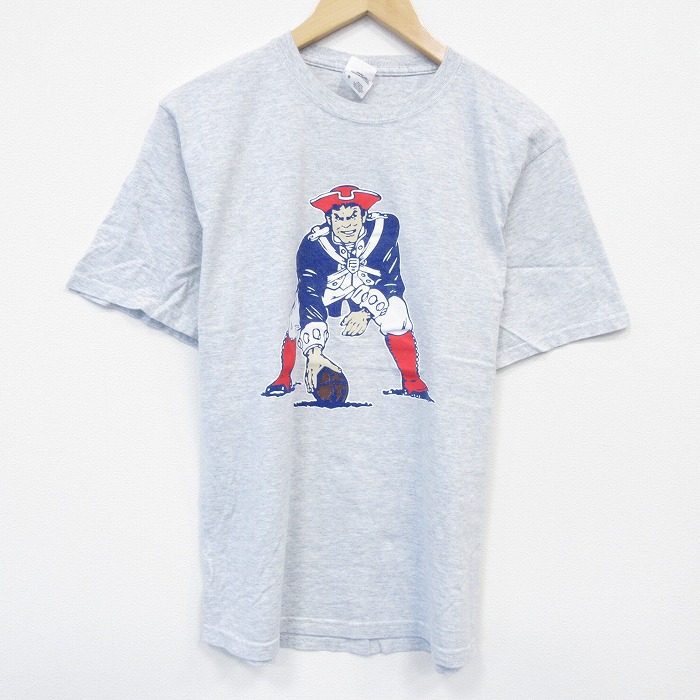 【20%OFF】M★古着 フルーツオブザルーム 半袖 ビンテージ Tシャツ メンズ 00年代 00s フットボール コットン クルーネック グレー 霜降り 25aug09 中古