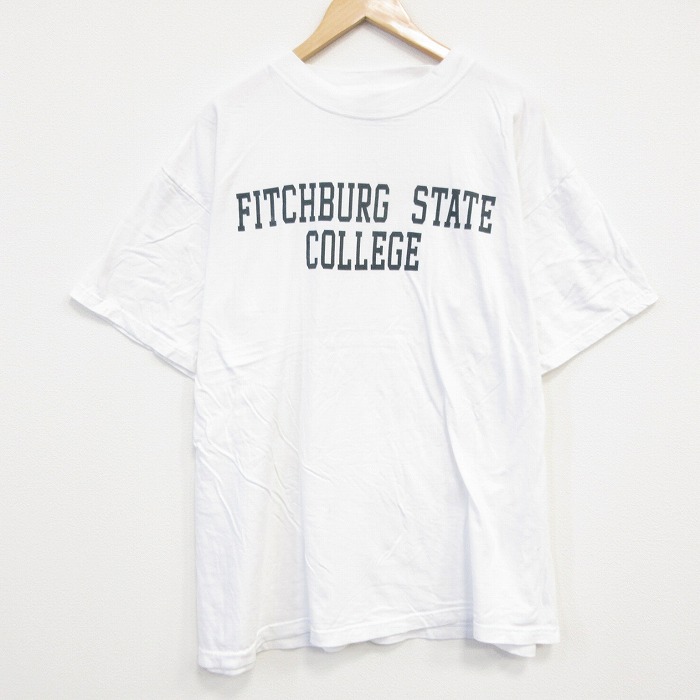 XL★古着 MVスポーツ 半袖 ビンテージ Tシャツ メンズ 00年代 00s 大きいサイズ コットン クルーネック 白 ホワイト 25aug09 中古