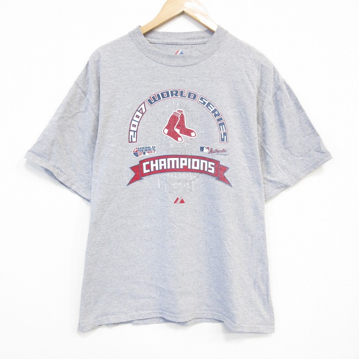 マジェスティック 00s 半袖Tシャツ ボストンレッドソックス グレー XL | 古着