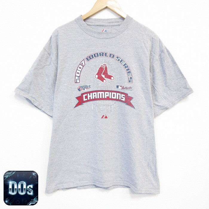 マジェスティック 00s 半袖Tシャツ ボストンレッドソックス グレー XL | 古着
