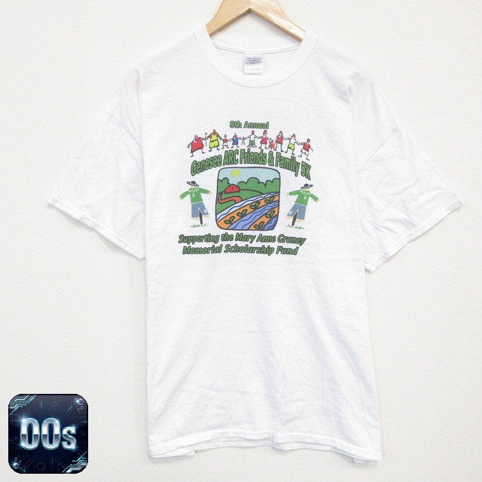 【50%OFF】00s 半袖Tシャツ カカシ企業広告 ホワイト XL | 古着