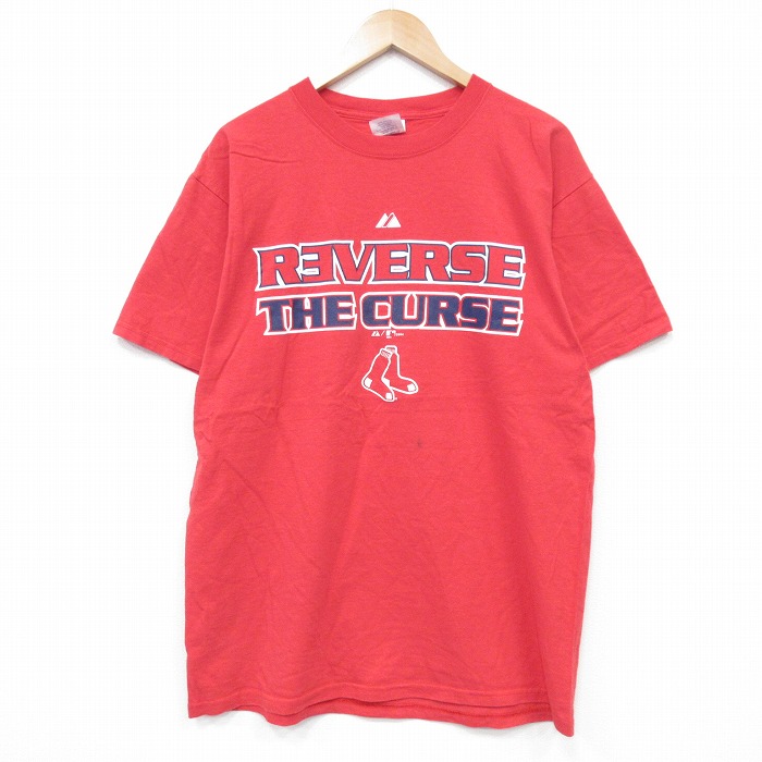 【50%OFF】マジェスティック 00s 半袖Tシャツ ボストンレッドソックス レッド L | 古着
