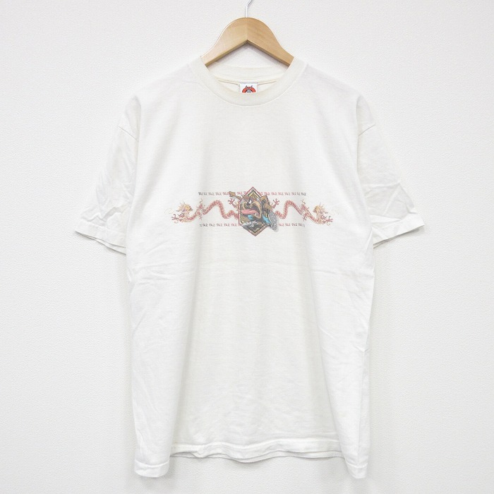 XL★古着 半袖 ビンテージ Tシャツ メンズ 00年代 00s ルーニーテューンズ LOONEY TUNES タズ クルーネック 白 ホワイト 25aug12 中古