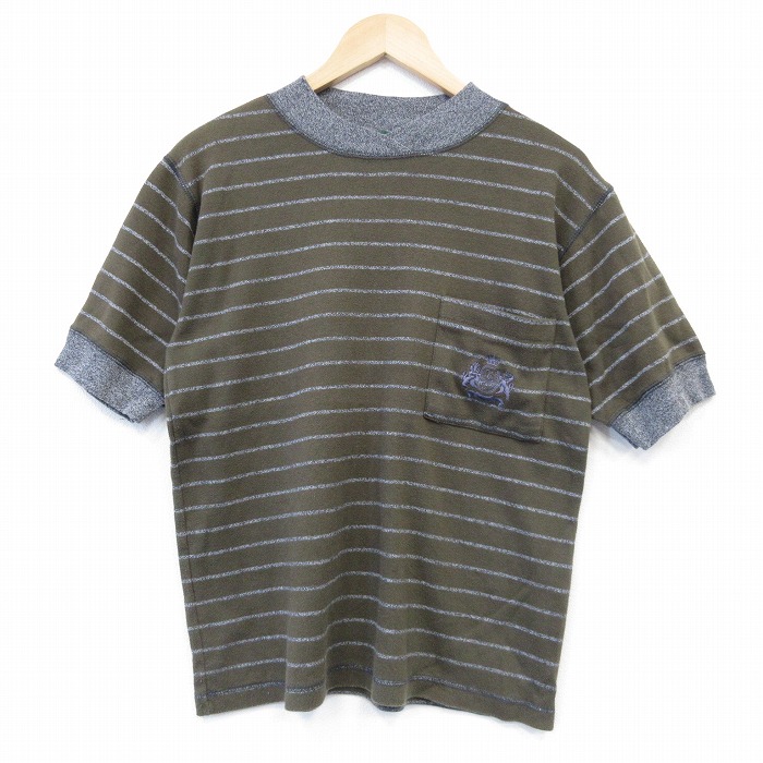 00s 半袖Tシャツ ボーダー グリーン L | 古着