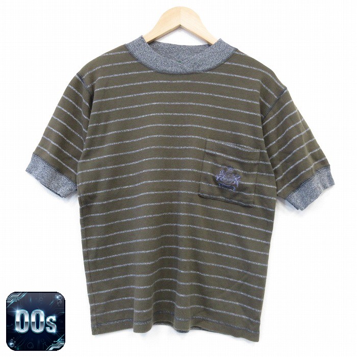 00s 半袖Tシャツ ボーダー グリーン L | 古着
