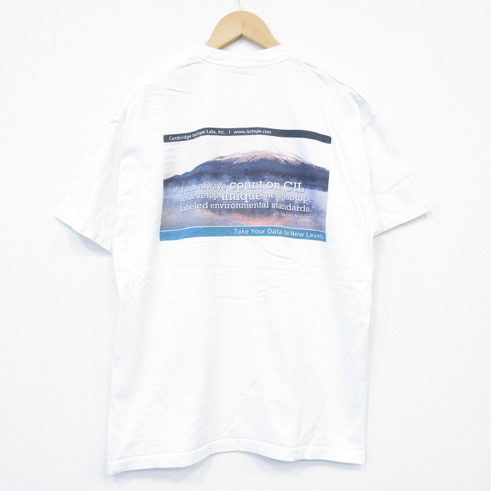 L★古着 ヘインズ Hanes 半袖 ビンテージ Tシャツ メンズ 00年代 00s 富士山 クルーネック 白 ホワイト 25aug13 中古