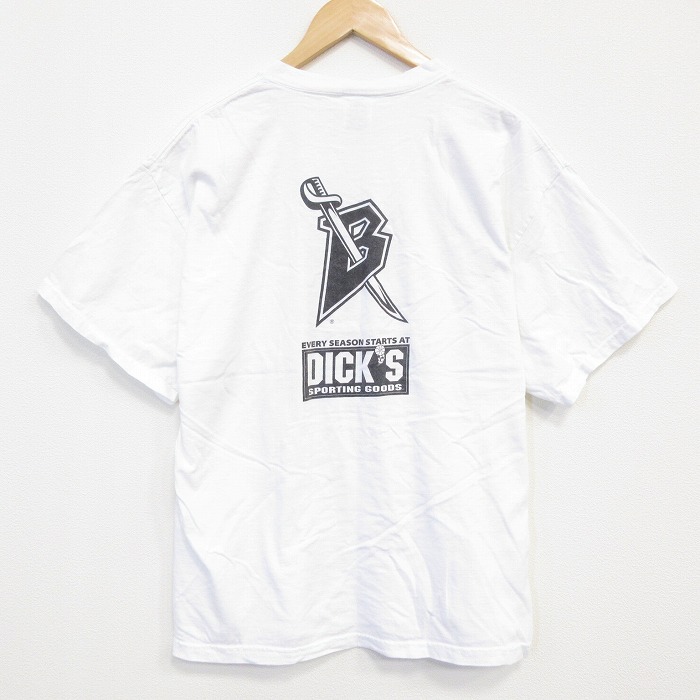 【50%OFF】XL★古着 半袖 ビンテージ Tシャツ メンズ 00年代 00s DICKS コットン クルーネック 白 ホワイト 25aug18 中古