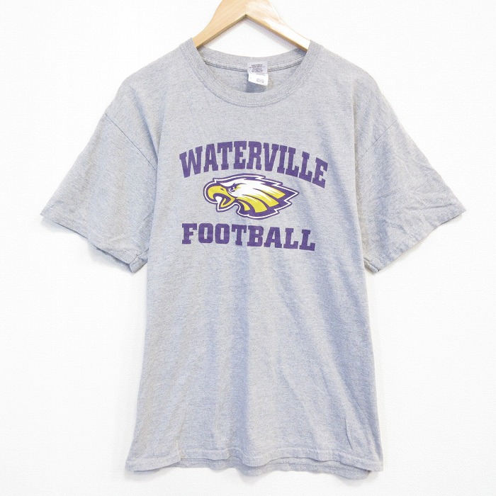 L★古着 半袖 ビンテージ Tシャツ メンズ 00年代 00s 鳥 クルーネック グレー 25aug18 中古