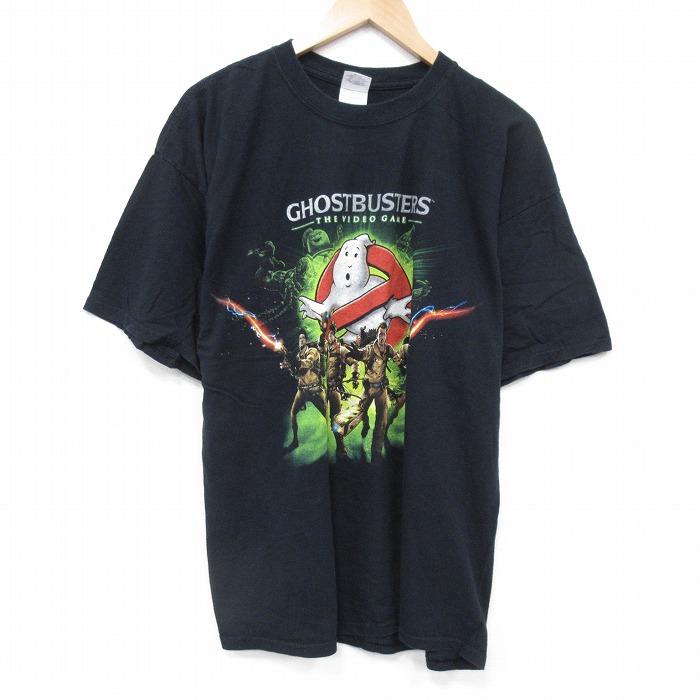 XL★古着 半袖 ビンテージ Tシャツ メンズ 00年代 00s 映画 ゴーストバスターズ コットン クルーネック 黒 ブラック 25aug19 中古