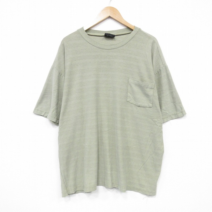 00s 半袖Tシャツ 胸ポケット付き ベージュ XL | 古着