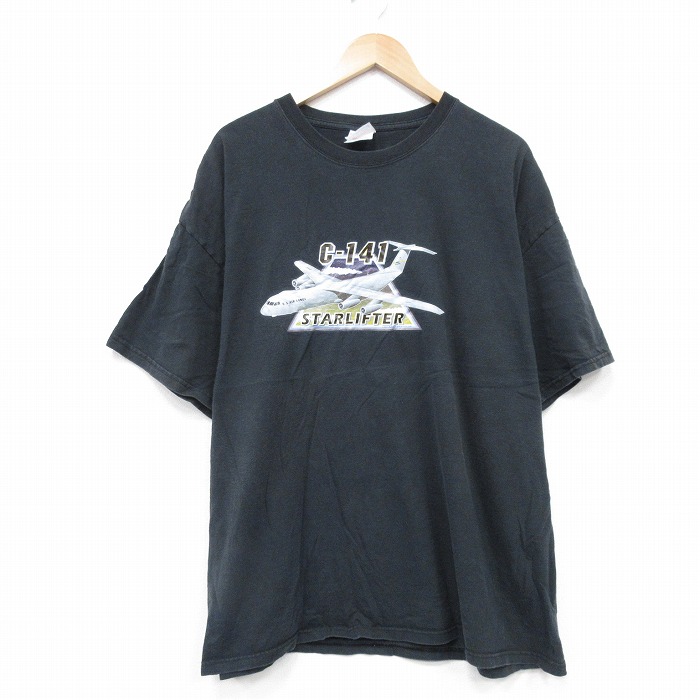 【50%OFF】XL★古着 ヘインズ Hanes 半袖 ビンテージ Tシャツ メンズ 00年代 00s C-141 大きいサイズ コットン クルーネック 黒 ブラック 25aug23 中古