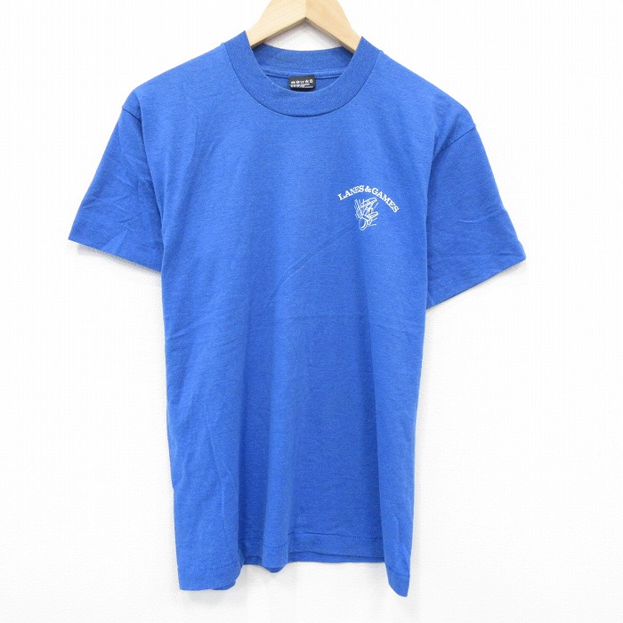 【50%OFF】M★古着 フルーツオブザルーム 半袖 ビンテージ Tシャツ メンズ 90年代 90s クルーネック USA製 青 ブルー 霜降り 25aug28 中古