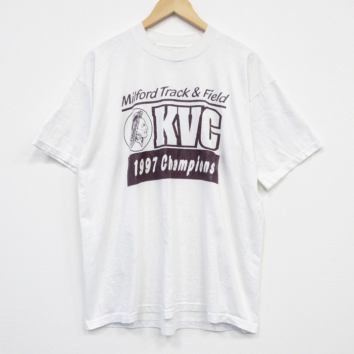 【20%OFF】XL★古着 フルーツオブザルーム 半袖 ビンテージ Tシャツ メンズ 90年代 90s インディアン クルーネック 白 ホワイト 25sep01 中古