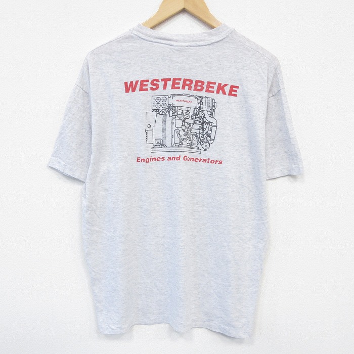 XL★古着 ヘインズ Hanes 半袖 ビンテージ Tシャツ メンズ 00年代 00s エンジン クルーネック 薄グレー 霜降り 25sep01 中古