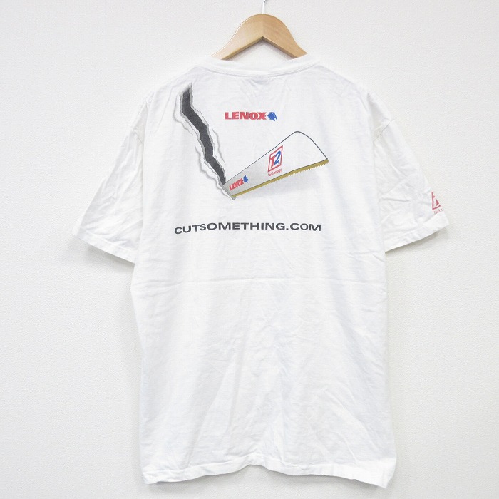 XL★古着 半袖 ビンテージ Tシャツ メンズ 00年代 00s LENOX コットン クルーネック 白 ホワイト 25sep02 中古