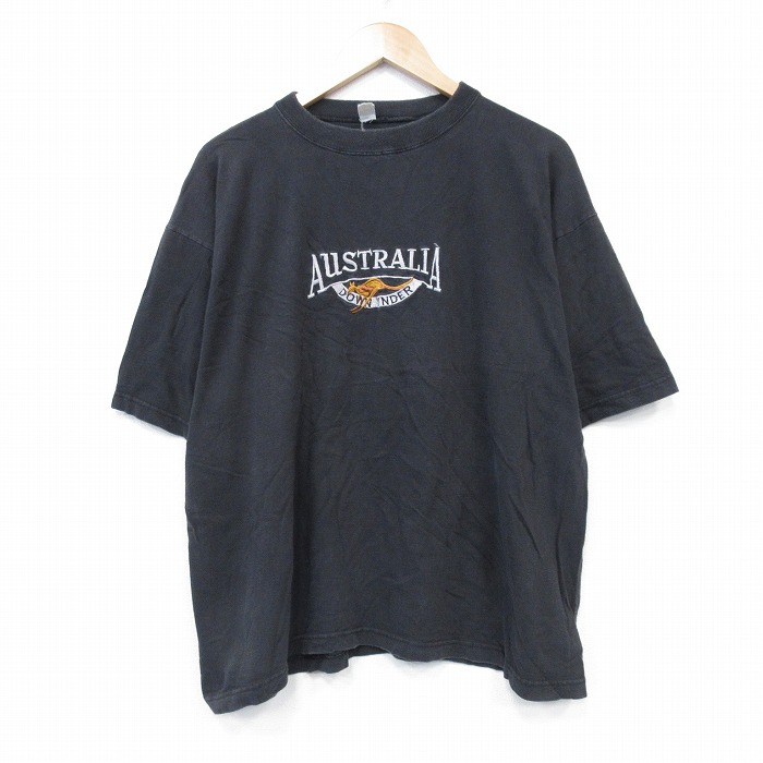 90s 半袖Tシャツ オーストラリア刺繍 ブラック XL | 古着