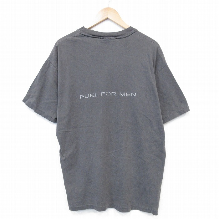 XL★古着 ダナキャラン DKNY 半袖 ビンテージ Tシャツ メンズ 90年代 90s コットン クルーネック USA製 グレー 25sep05 中古