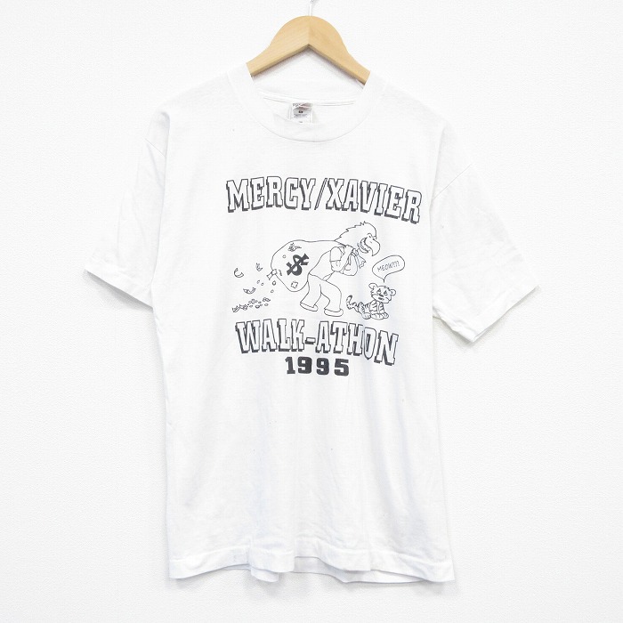 L★古着 フルーツオブザルーム 半袖 ビンテージ Tシャツ メンズ 00年代 00s 鳥 クルーネック 白 ホワイト 25sep06 中古