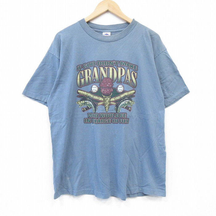 90s 半袖Tシャツ アイスクリーム ネイビー XL | 古着
