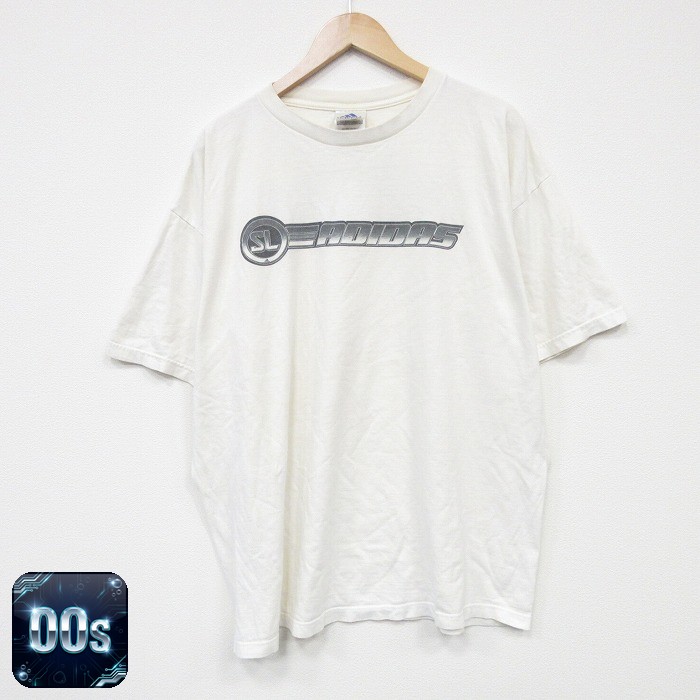 アディダス 00s 半袖Tシャツ ビッグロゴ ホワイト XL | 古着