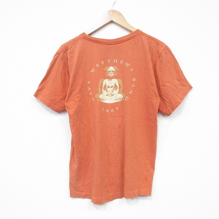 【50%OFF】デイヴマシューズバンド 00s 半袖Tシャツ デイヴマシューズバンドプリント オレンジ M | 古着