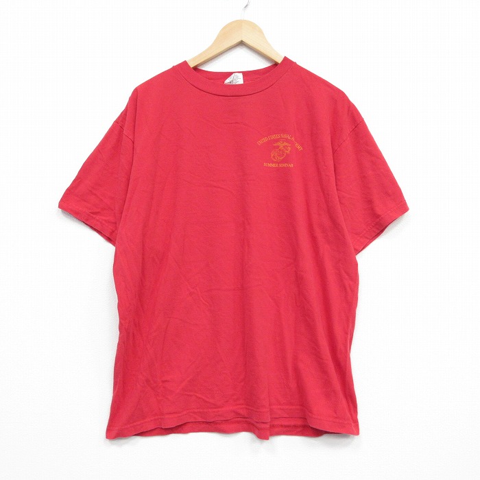 00s 半袖Tシャツ NAVAL レッド XL | 古着