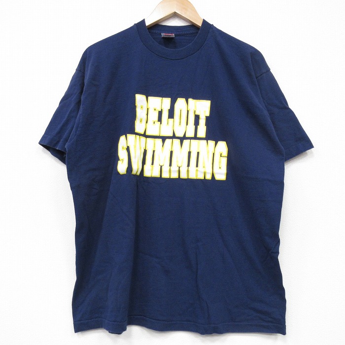 フルーツオブザルーム 90s 半袖Tシャツ スイミング ネイビー XL | 古着