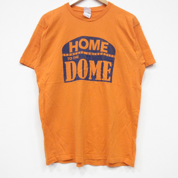 L★古着 フルーツオブザルーム 半袖 ビンテージ Tシャツ メンズ 00年代 00s HOME DOME コットン クルーネック 黄色 イエロー 25sep09 中古