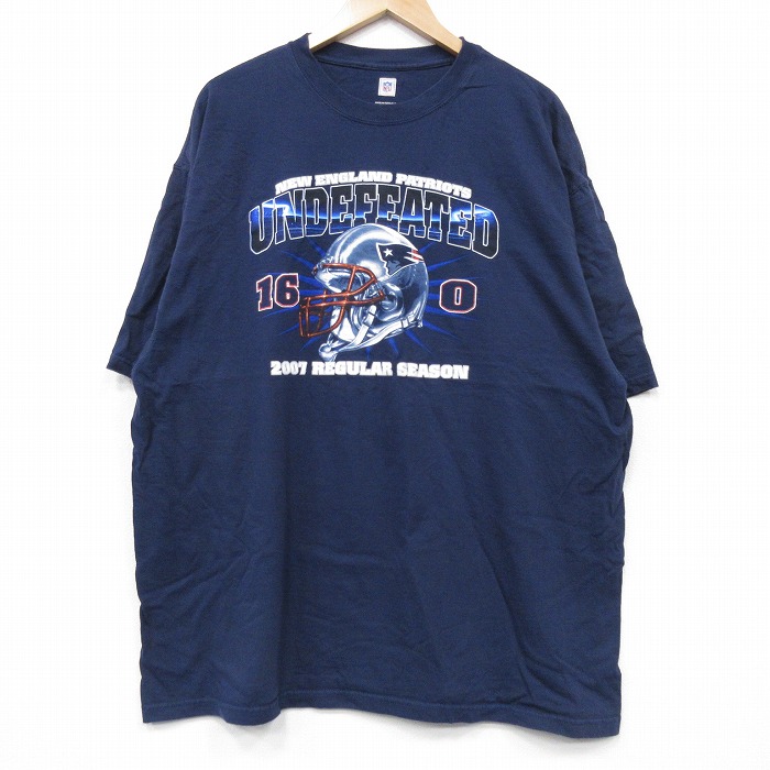 00s 半袖Tシャツ NFLニューイングランドペイトリオッツ ネイビー XL | 古着