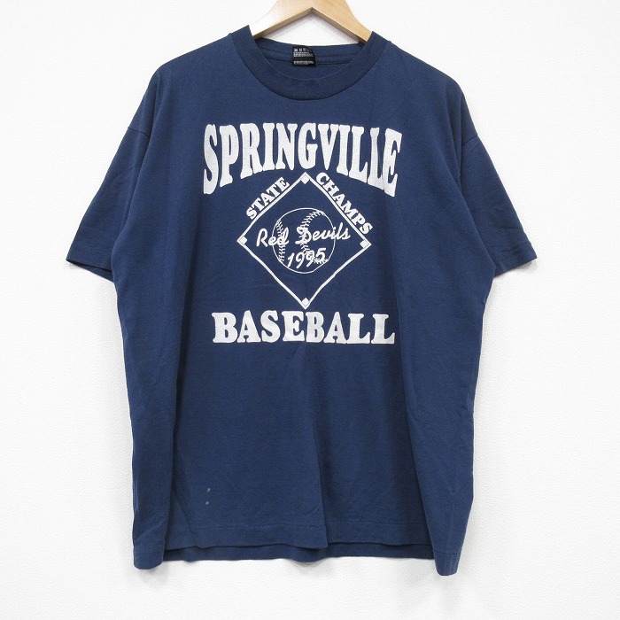 フルーツオブザルーム 90s 半袖Tシャツ ベースボール ネイビー XL | 古着