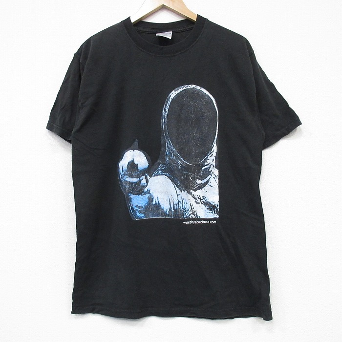 【20%OFF】L★古着 ジャージーズ 半袖 ビンテージ Tシャツ メンズ 00年代 00s フェイシング コットン クルーネック 黒 ブラック 25sep09 中古