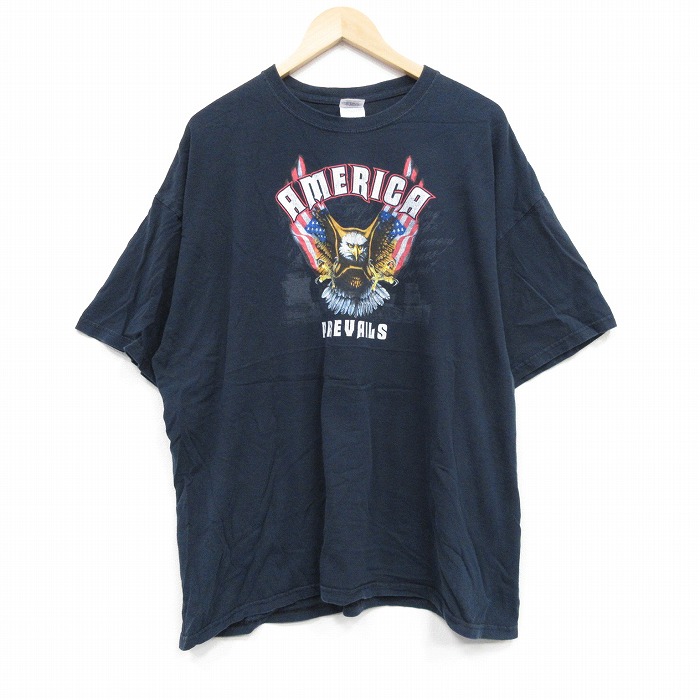 00s 半袖Tシャツ 鳥 ネイビー XL | 古着