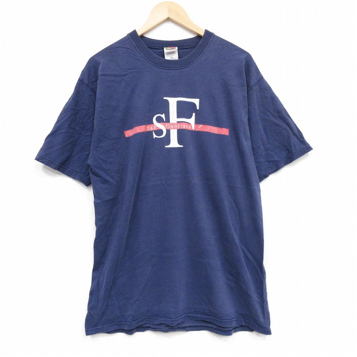フルーツオブザルーム 00s 半袖Tシャツ サンフランシスコ ネイビー XL | 古着