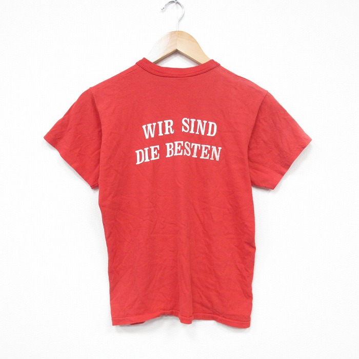 【20%OFF】S★古着 ラッセル 半袖 ビンテージ Tシャツ メンズ 70年代 70s WIR コットン クルーネック USA製 赤 レッド 25sep10 中古