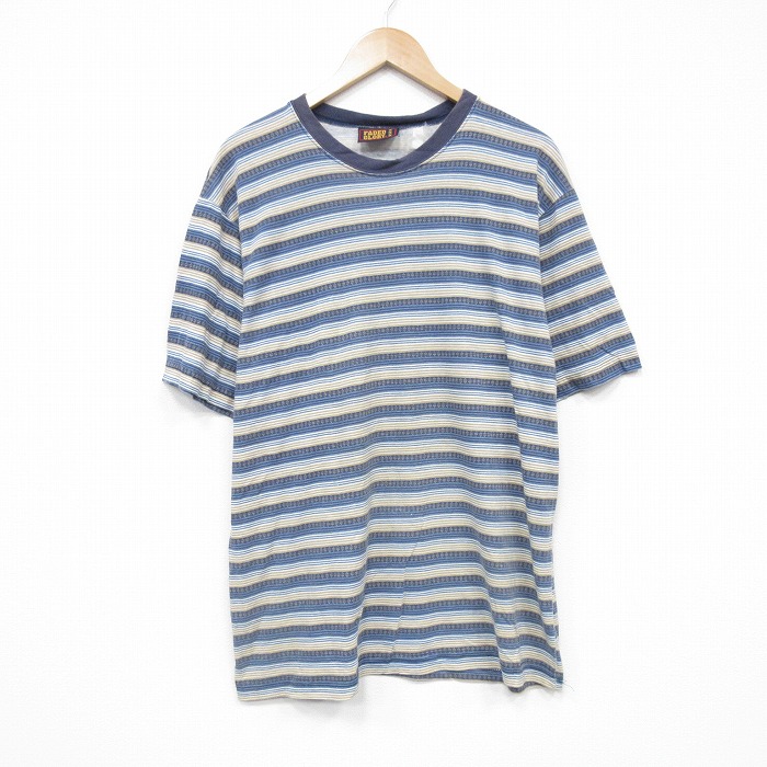 FADED GLORY 00s 半袖Tシャツ ボーダー ネイビー L | 古着