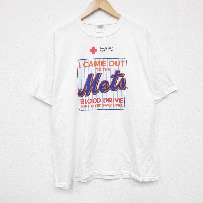 00s 半袖Tシャツ メッツ ホワイト XL | 古着