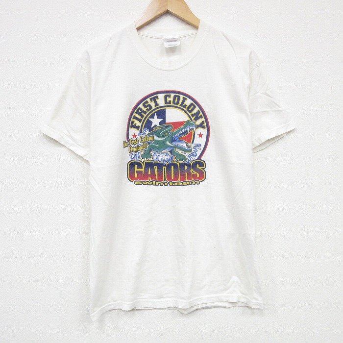 ヘインズ 00s 半袖Tシャツ ワニ ホワイト M | 古着