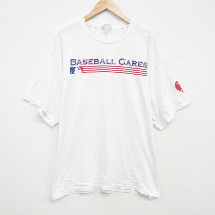 リー 00s 半袖Tシャツ MLBビッグロゴ ホワイト XL | 古着